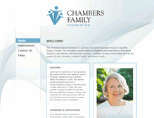 Tablet Screenshot of chambersfamilyfoundation.com